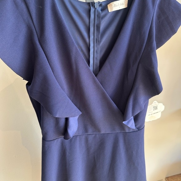 NWT Altar'd State Navy V-neck Cross Front Dress Size Small Cocktail Wedding - Picture 2 of 9